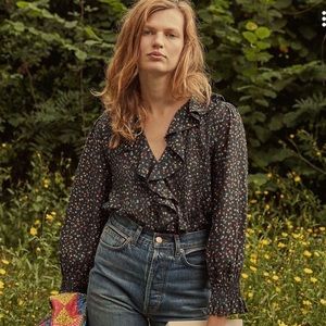 DOEN Hardy Top in Night Songbird Paisley